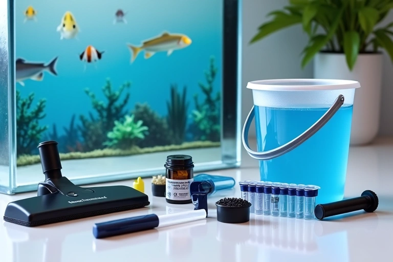 Aquarium maintenance tools and clean water